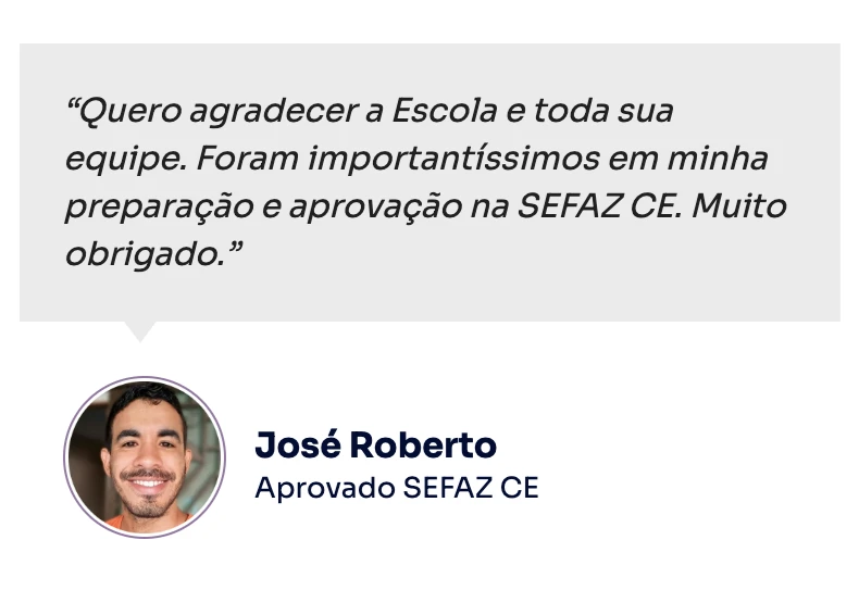 Depoimento de José Roberto, aprovado na SEFAZ-CE